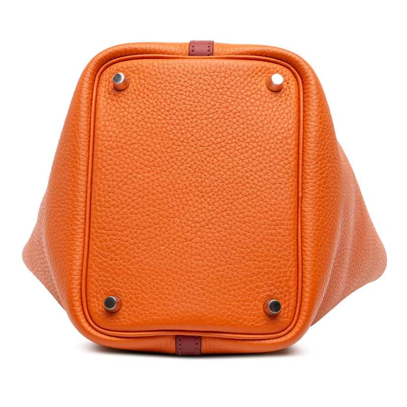 Hermès Bicolor Clemence and Swift Picotin Lock 18 Orange Leather Good condition - Inside View