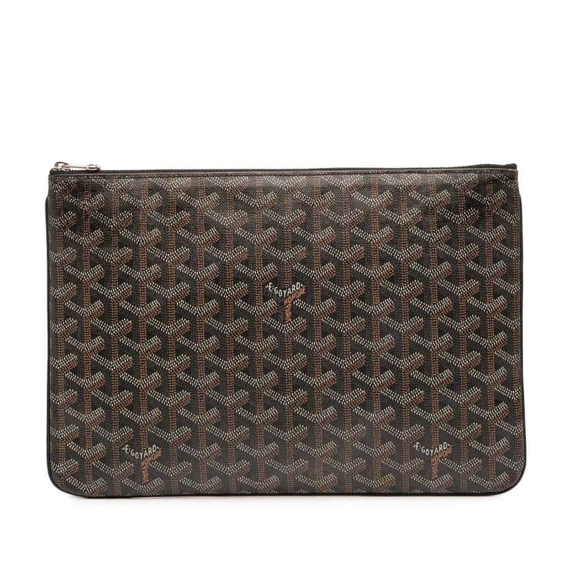 Goyard Goyardine Senat MM Black Canvas Good condition - Front View