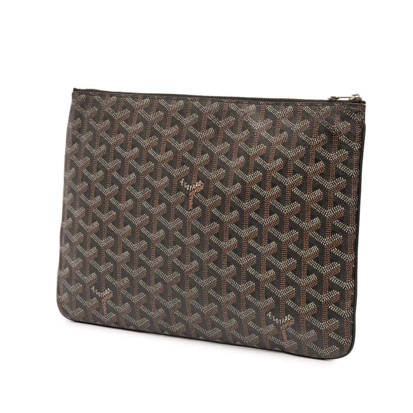 Goyard Goyardine Senat MM Black Canvas Good condition - Back View