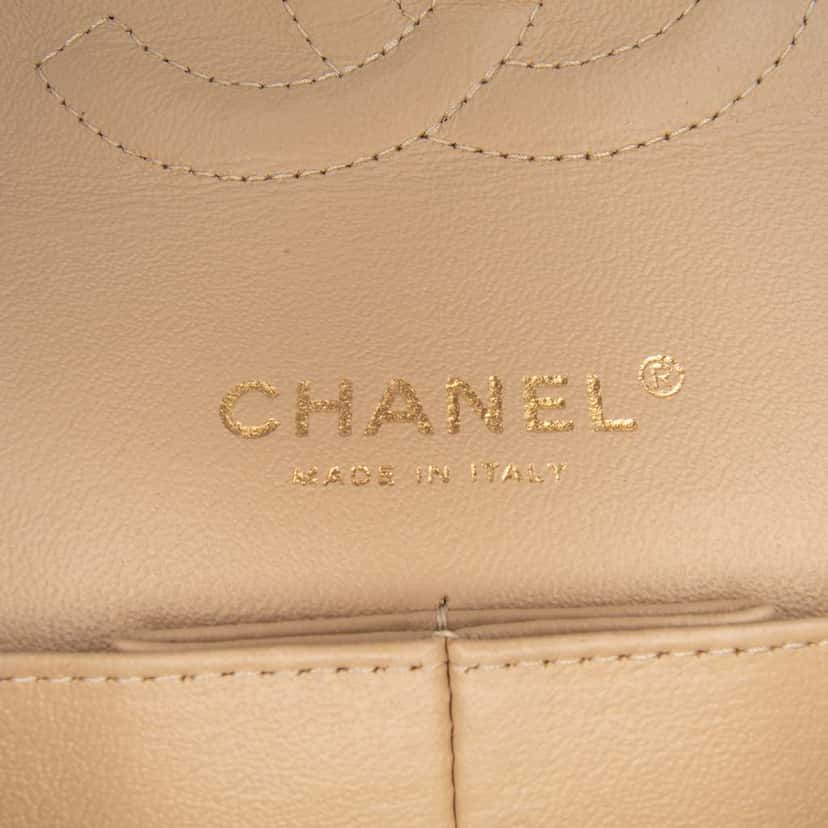 Chanel Medium Classic Jersey Coco Sailor Double Flap Red Wool Good condition - Box View