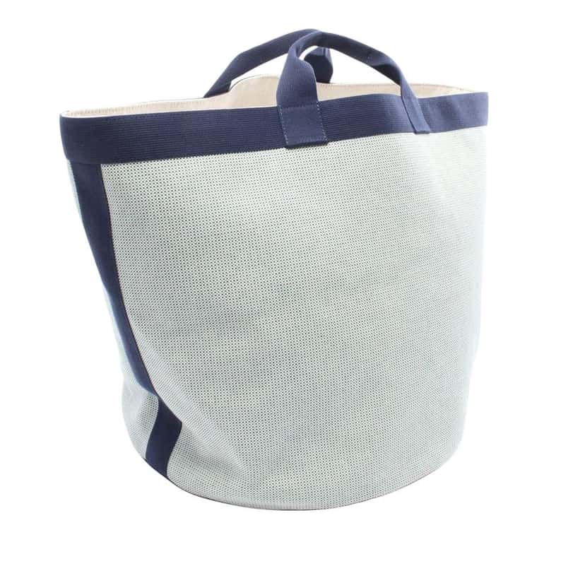 Hermès Toile Basket Tote Blue Canvas Good condition - Back View
