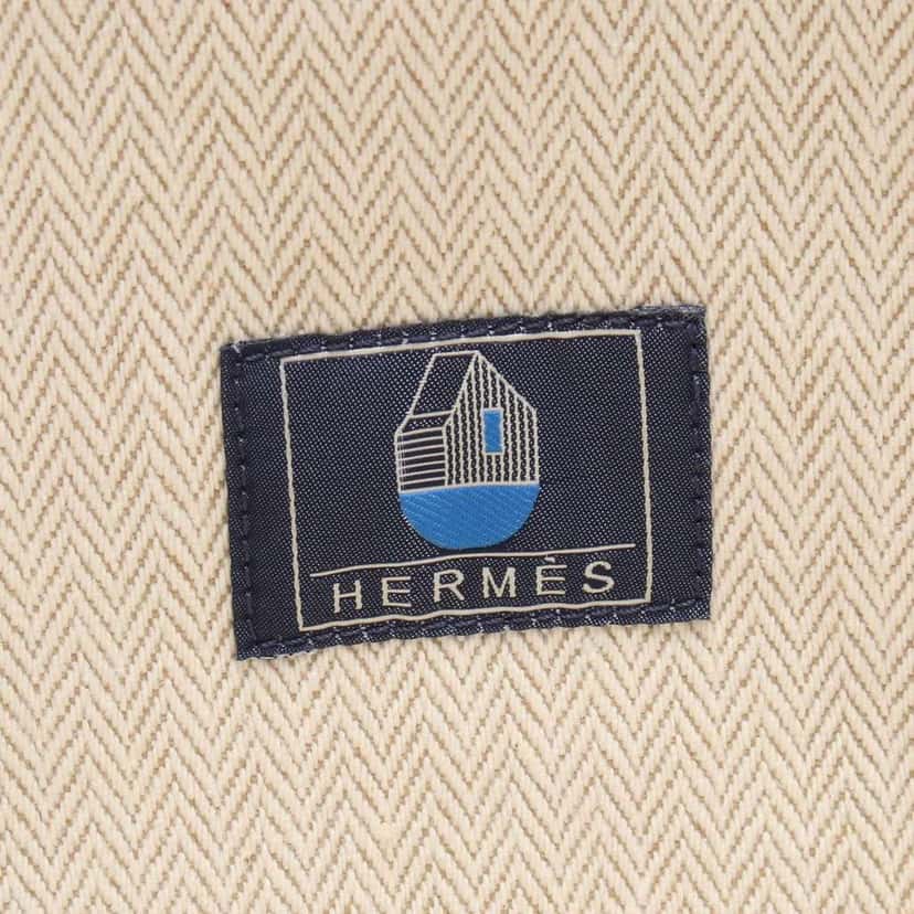 Hermès Toile Basket Tote Blue Canvas Good condition - Model View