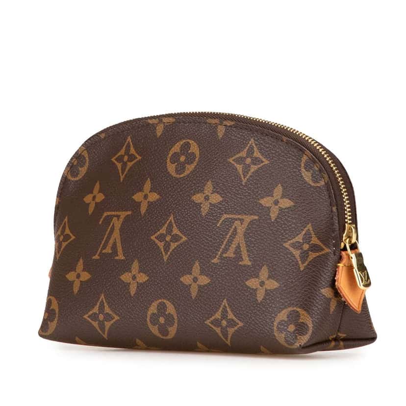 Louis Vuitton Monogram Cosmetic Pouch Brown Canvas Good condition - Back View