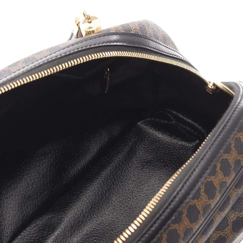 Celine Macadam Coated Canvas Handbag Brown Canvas Good condition - Inside View