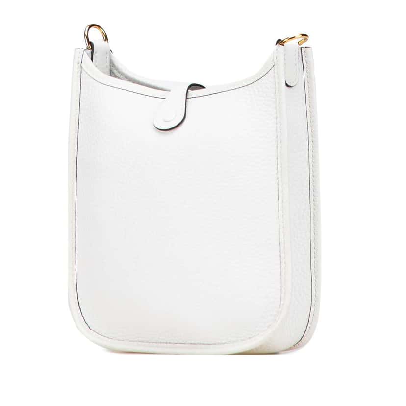 Hermès Clemence Evelyne TPM White Leather Good condition - Back View