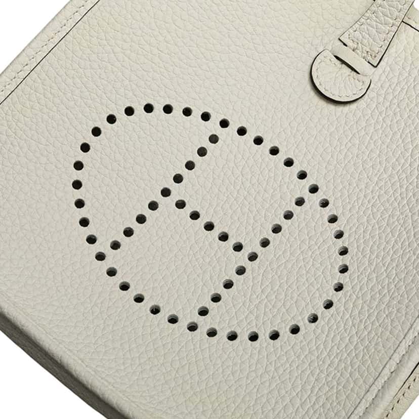 Hermès Clemence Evelyne TPM White Leather Good condition - Box View