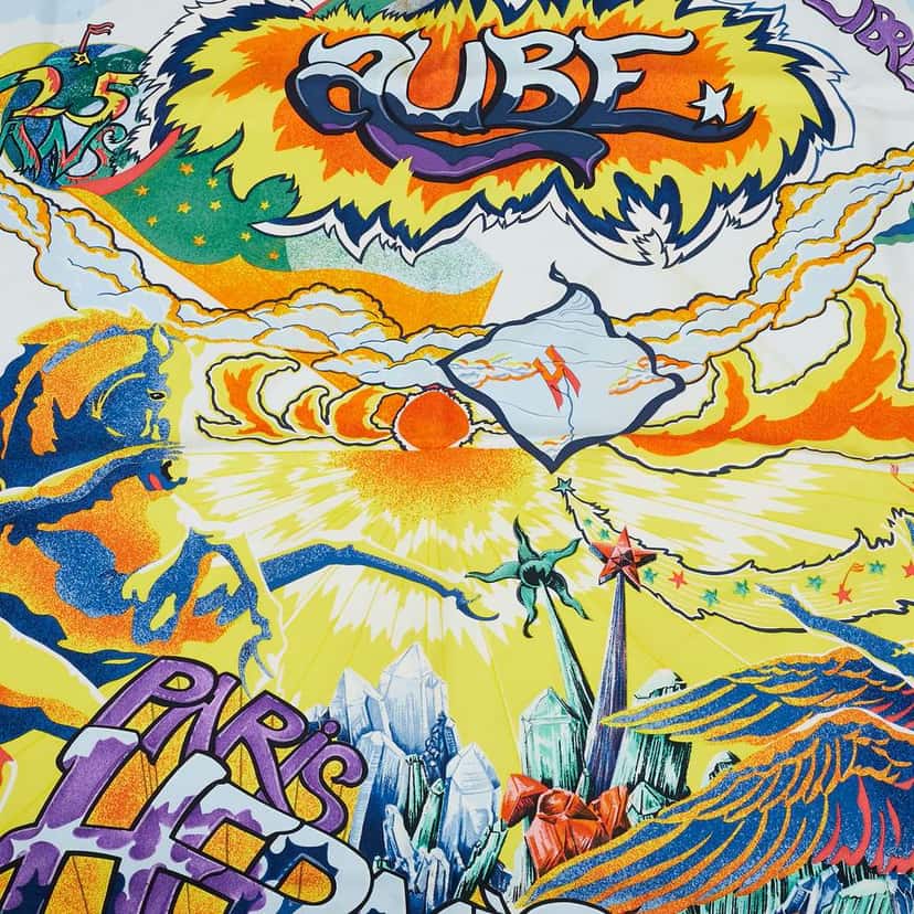 Hermès The Alfee 25th Anniversary Aube Libre Comme Lange Silk Scarf Blue Silk Good condition - Back View