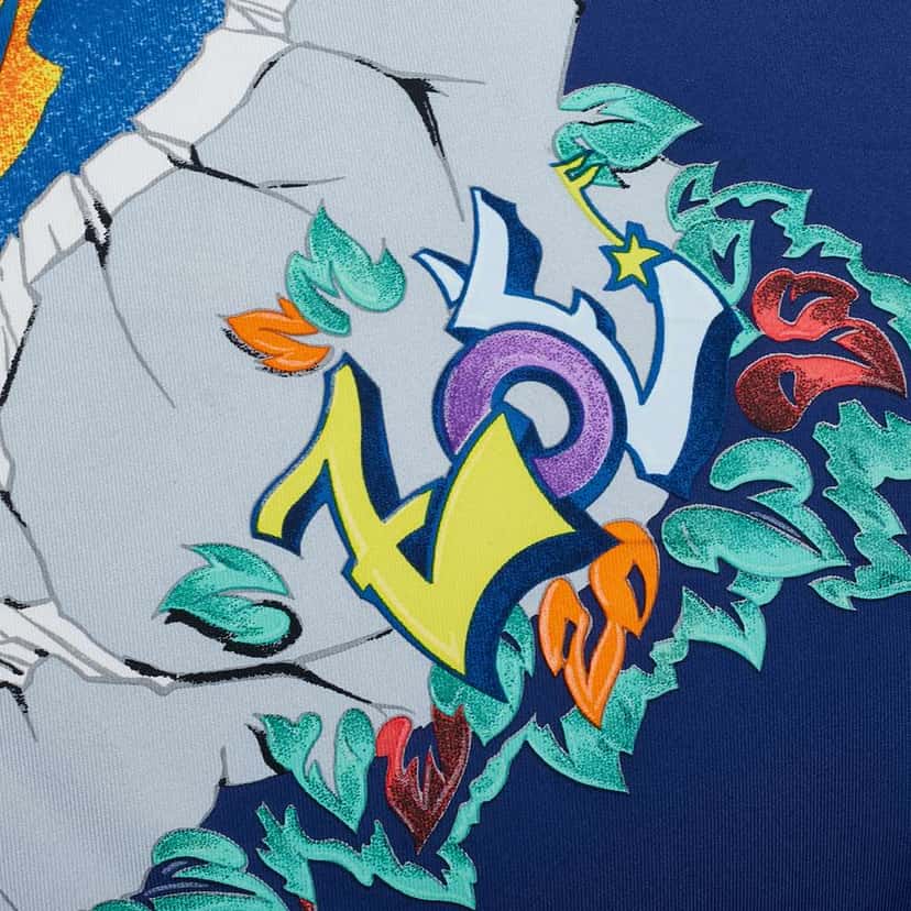 Hermès The Alfee 25th Anniversary Aube Libre Comme Lange Silk Scarf Blue Silk Good condition - Model View