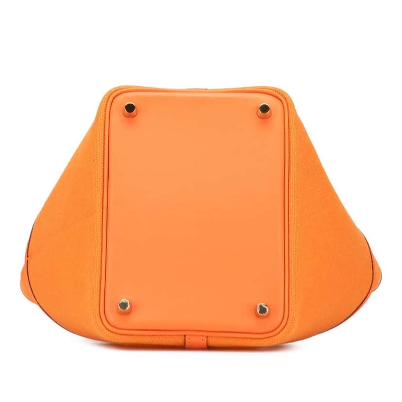 Hermès Toile Goeland and Swift Cargo Picotin Lock 18 Orange Canvas Good condition - Inside View