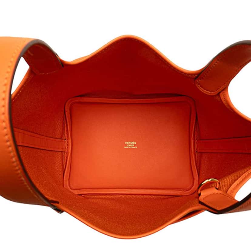 Hermès Toile Goeland and Swift Cargo Picotin Lock 18 Orange Canvas Good condition - Model View