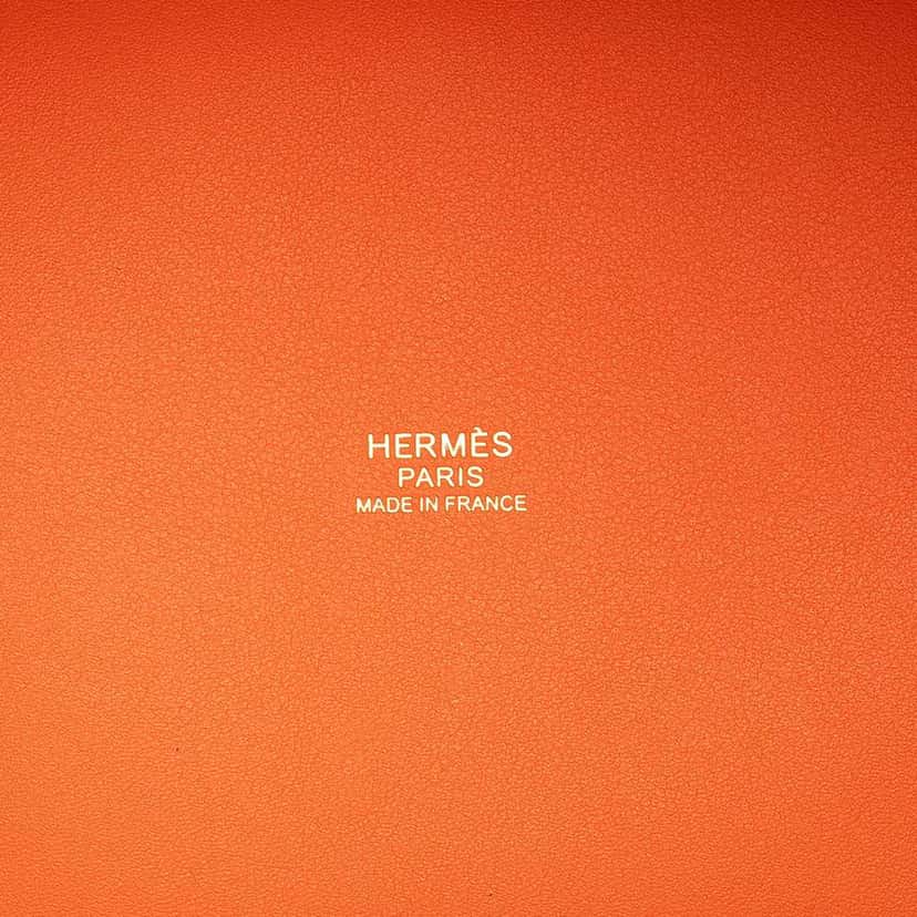 Hermès Toile Goeland and Swift Cargo Picotin Lock 18 Orange Canvas Good condition - Box View