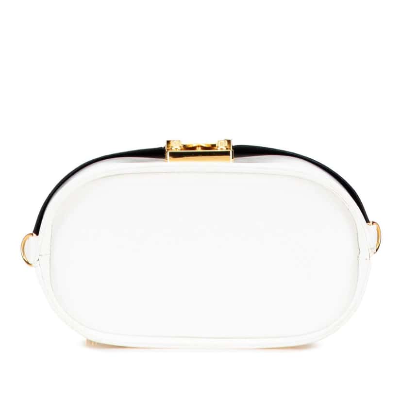 Versace Leather Sunburst Satchel White Leather Good condition - Inside View