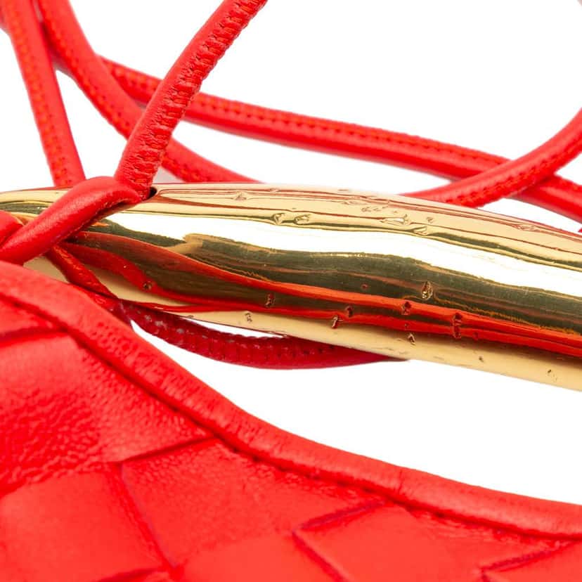 Bottega Veneta Baby Lambskin Intrecciato Sardine Red Leather Very good condition - Box View