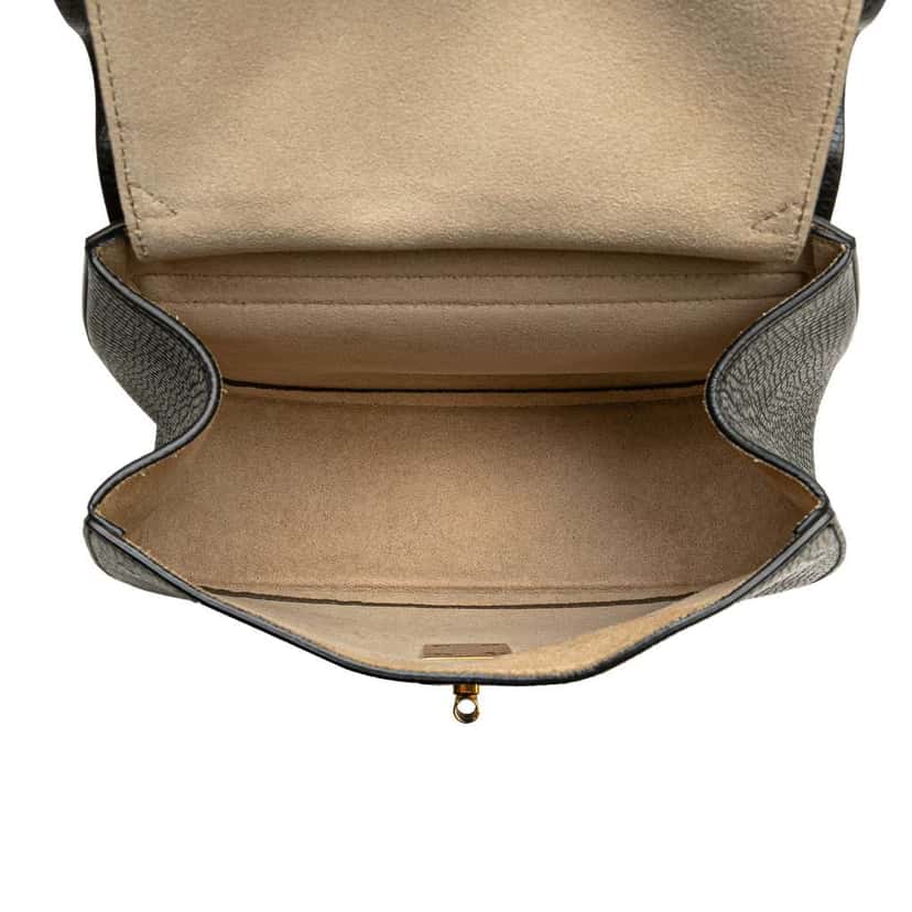 Chloé Small Bicolor Smooth and Grained Calfskin Drew Crossbody Black Leather Good condition - Model View