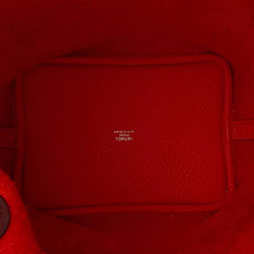 Hermès Clemence Picotin Lock 18 Orange Leather Good condition - Model View