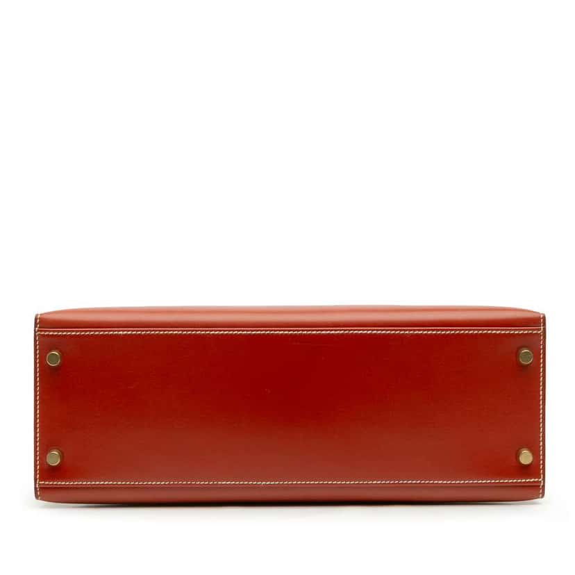 Hermès Box Calf Kelly Sellier 32 Red Leather Good condition - Inside View