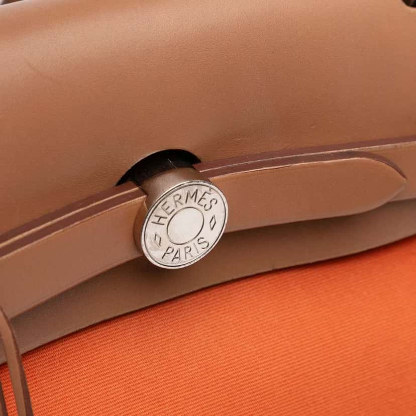 Hermès Toile Herbag Zip 31 Orange Canvas Good condition - Box View