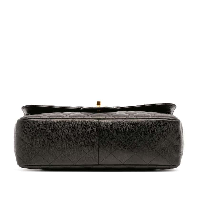 Chanel Jumbo Classic Caviar Double Flap Black Leather Good condition - Inside View