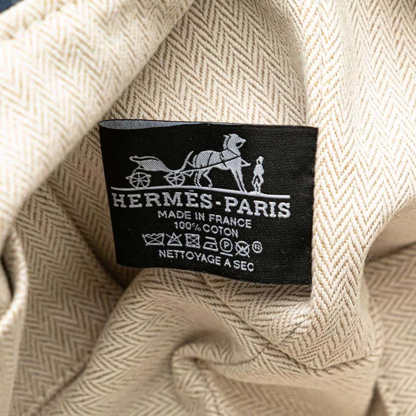 Hermès Small Canvas Bride A Brac Case Blue Canvas Good condition - Box View