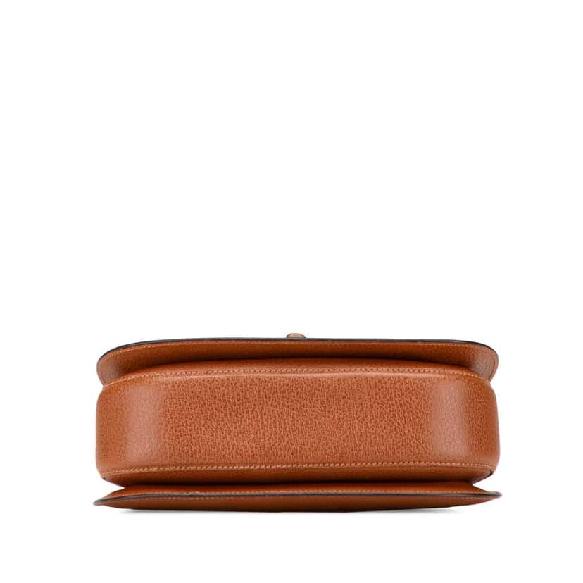 Gucci Calfskin Bamboo Night Brown Leather Good condition - Inside View