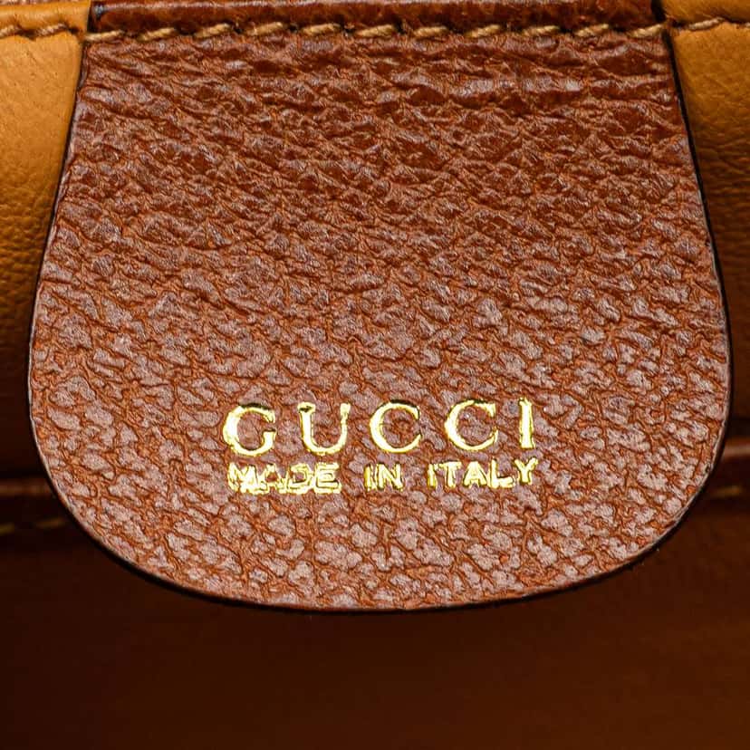Gucci Calfskin Bamboo Night Brown Leather Good condition - Box View