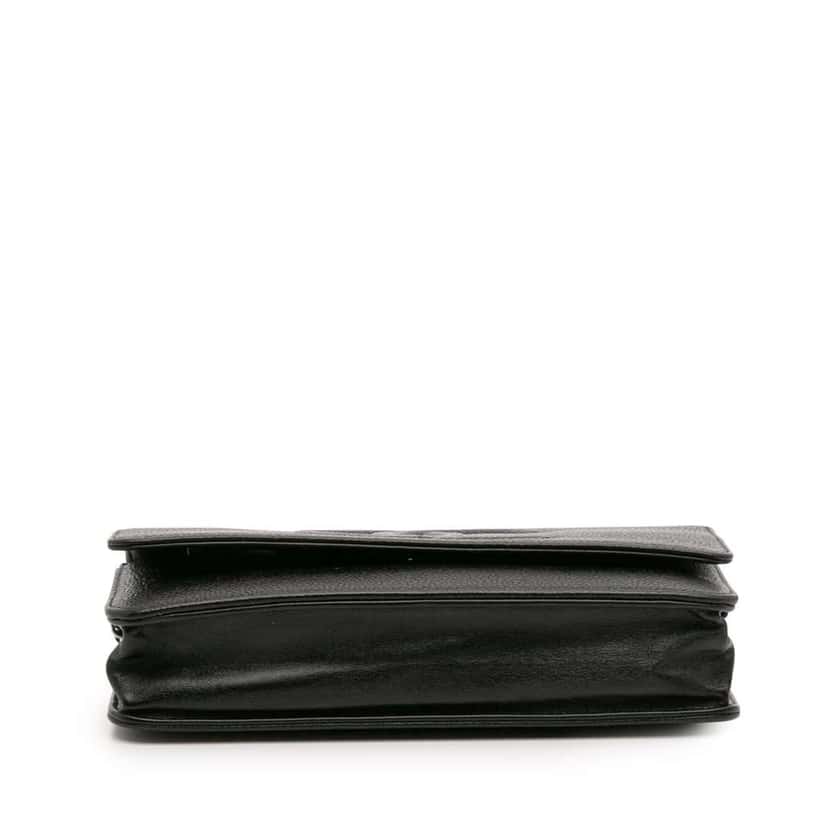 Chanel CC Caviar Wallet On Chain Black Leather Good condition - Inside View