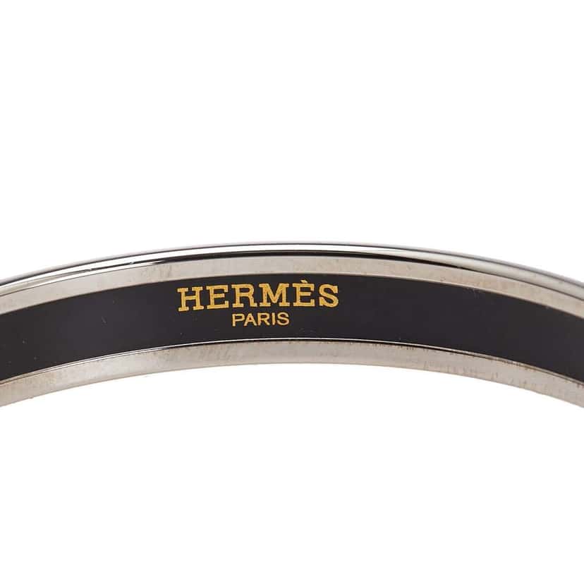 Hermès Narrow Caleche Enamel Bangle 62 Orange Good condition - Box View