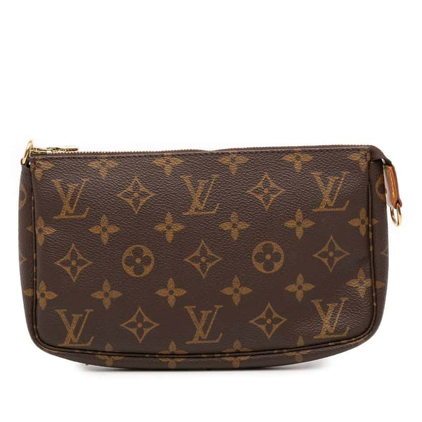 Louis Vuitton Monogram Pochette Accessoires Brown Canvas Fair condition - Front View