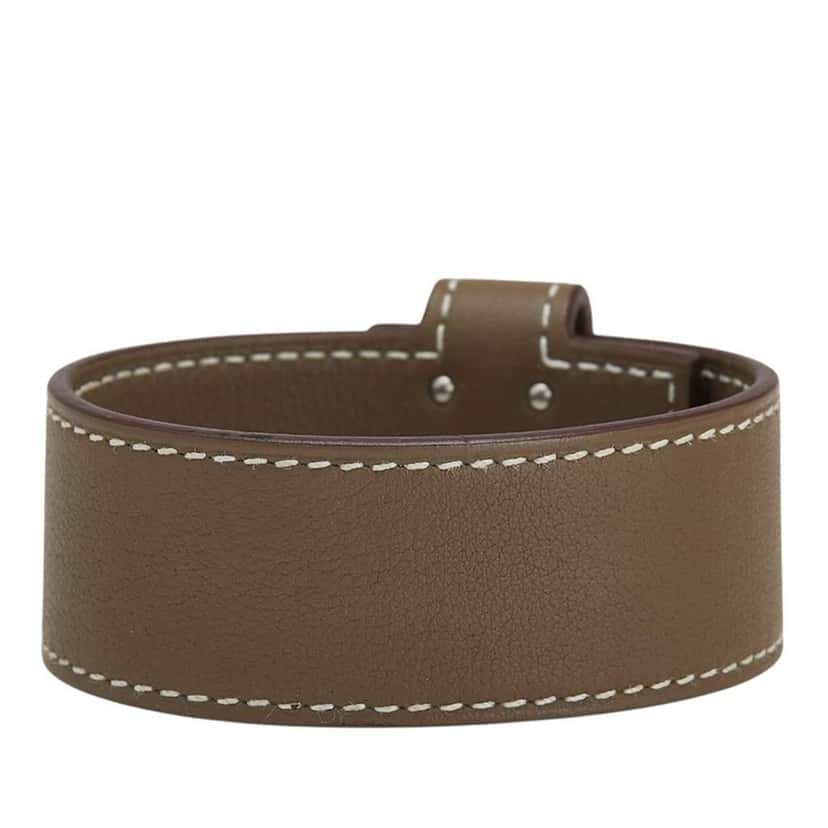Hermès Small Chevre Chamkila Kelly Twist Bracelet Brown Leather Good condition - Inside View