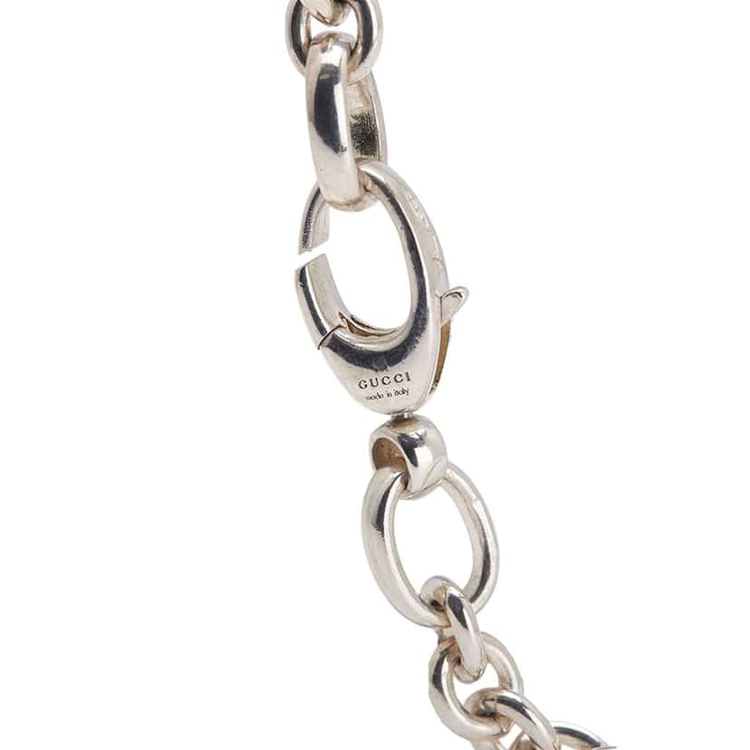 Gucci Sterling Silver Interlocking G Pendant Necklace Silver Silver Good condition - Inside View