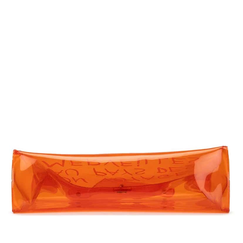 Hermès Vinyl Souvenir De L Exposition Kelly Handbag Orange Good condition - Inside View