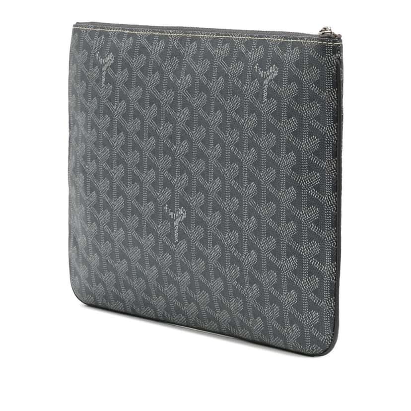 Goyard Goyardine Senat MM Grey Canvas Good condition - Back View