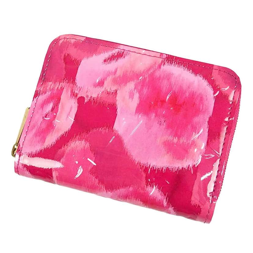 Louis Vuitton Monogram Vernis Ikat Zippy Coin Purse Pink Leather Good condition - Front View