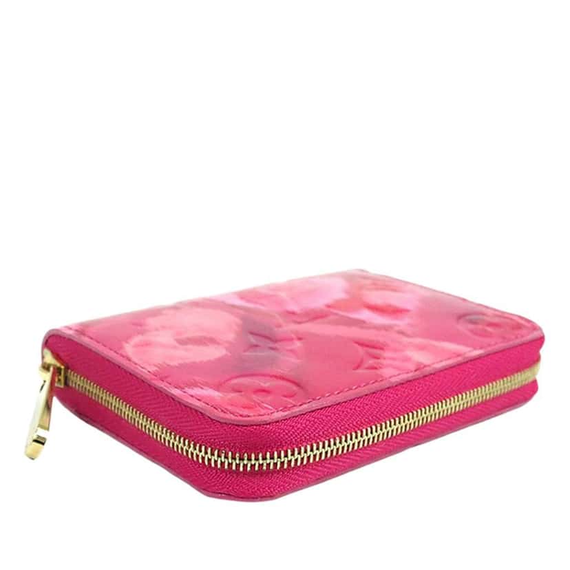 Louis Vuitton Monogram Vernis Ikat Zippy Coin Purse Pink Leather Good condition - Back View