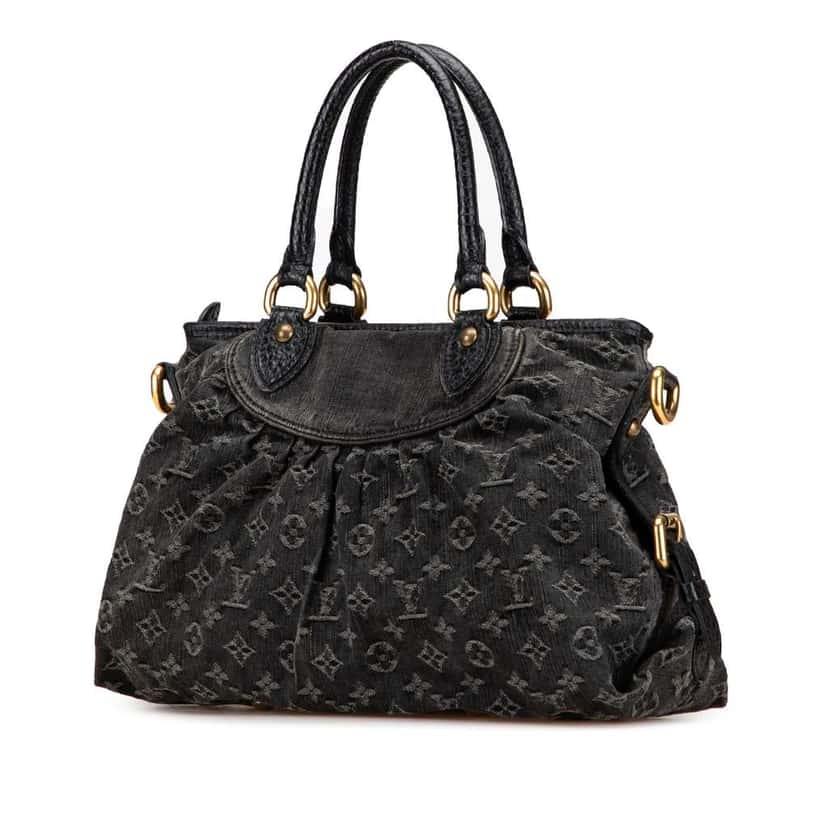 Louis Vuitton Monogram Denim Neo Cabby MM Black Denim Good condition - Back View