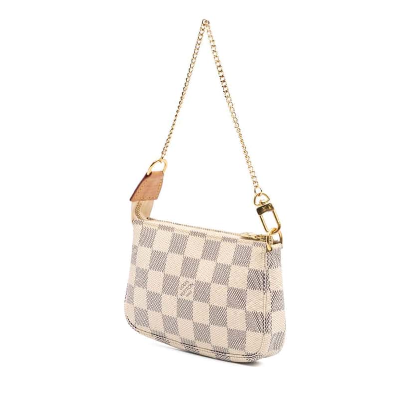 Louis Vuitton Damier Azur Mini Pochette Accessoires White Good condition - Back View