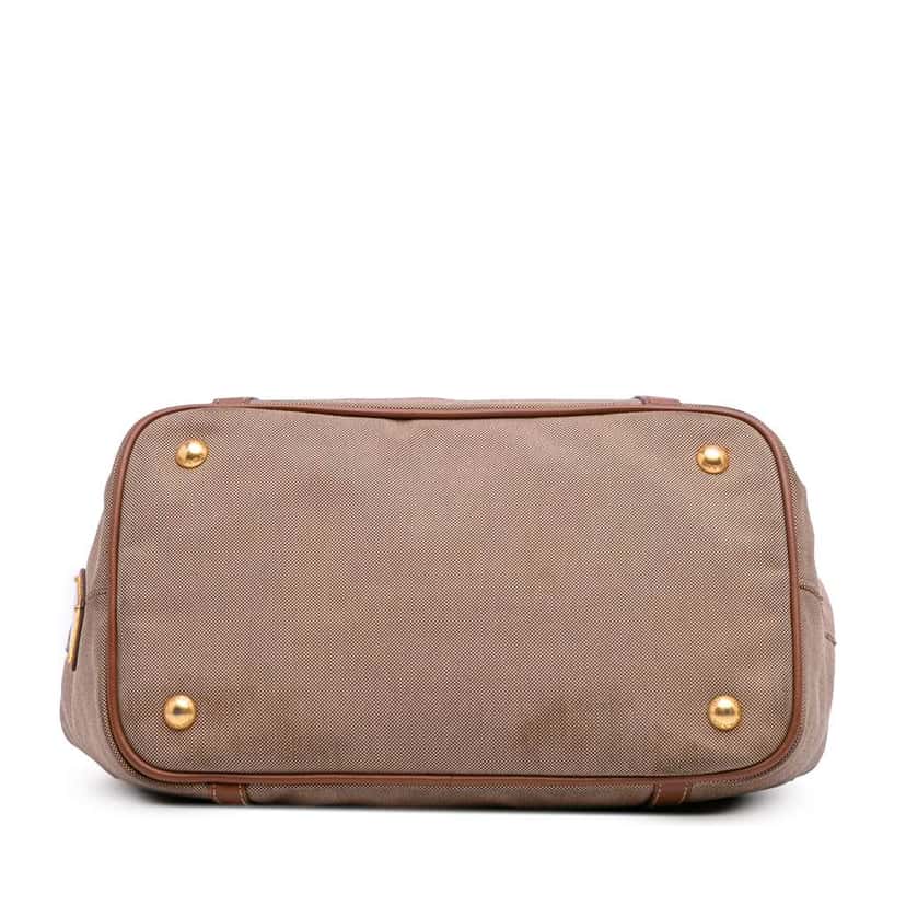 Prada Canvas Canapa Logo Satchel Brown Canvas Good condition - Inside View