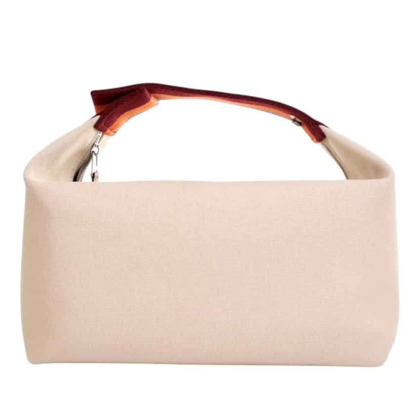 Hermès Large Canvas Bride A Brac H Pavillon Case Brown Canvas Good condition - Inside View