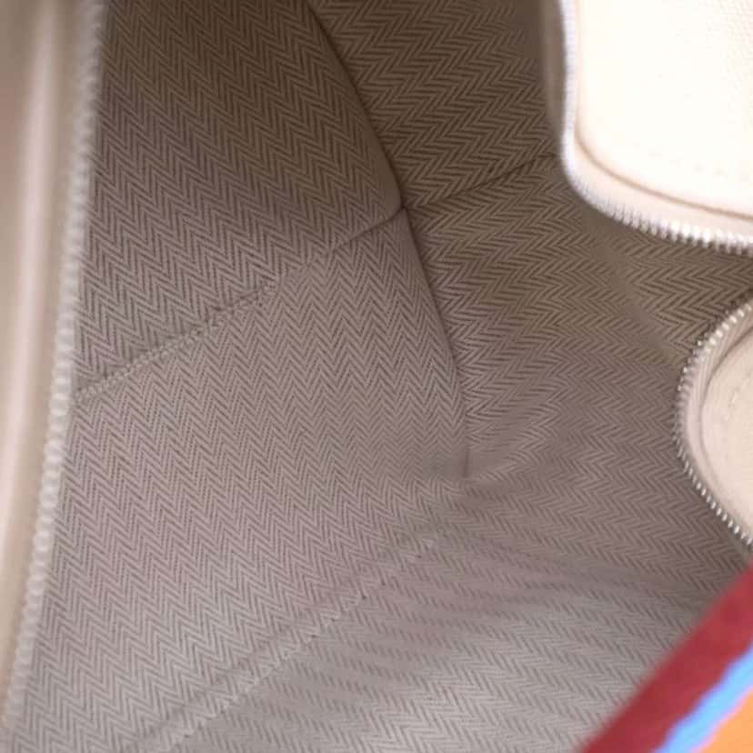 Hermès Large Canvas Bride A Brac H Pavillon Case Brown Canvas Good condition - Box View