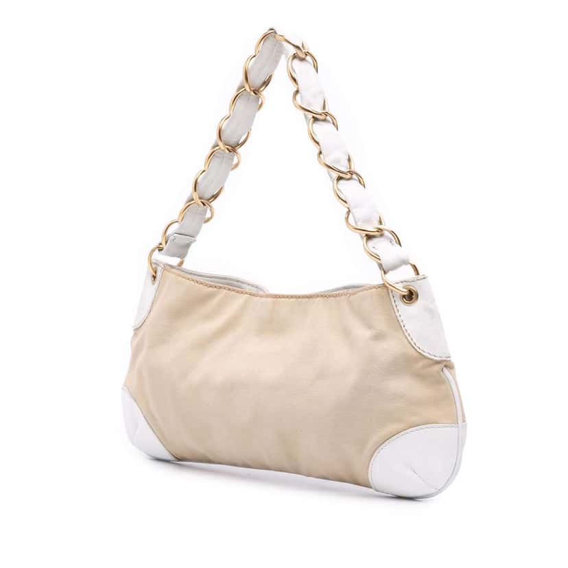 Chanel Canvas Olsen Shoulder Bag Brown Canvas Good condition - Back View