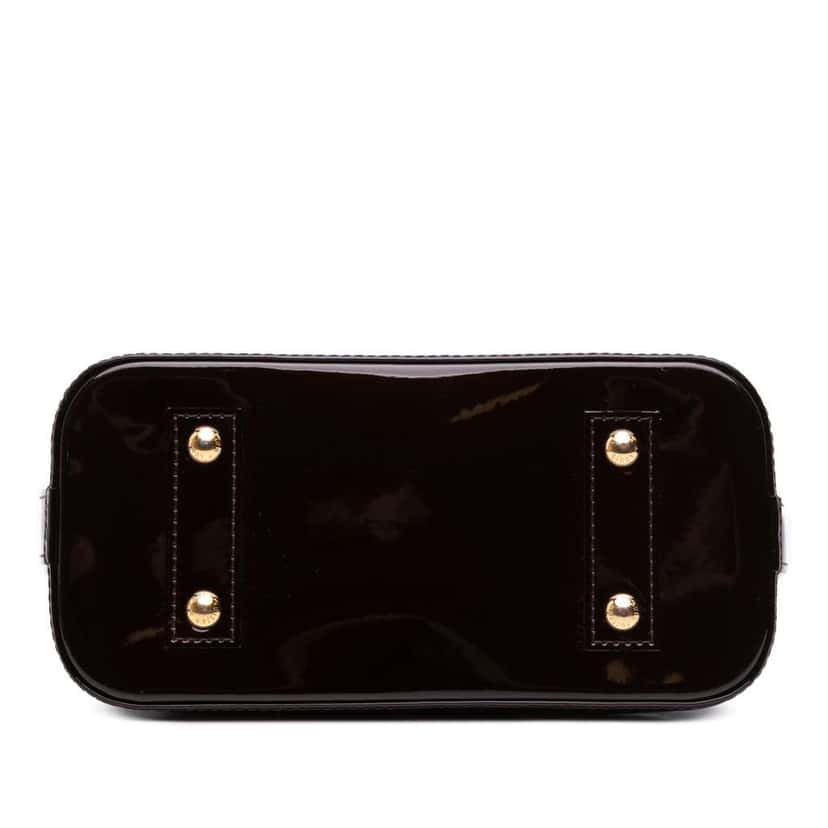 Louis Vuitton Monogram Vernis Flower Alma BB Purple Leather Good condition - Inside View