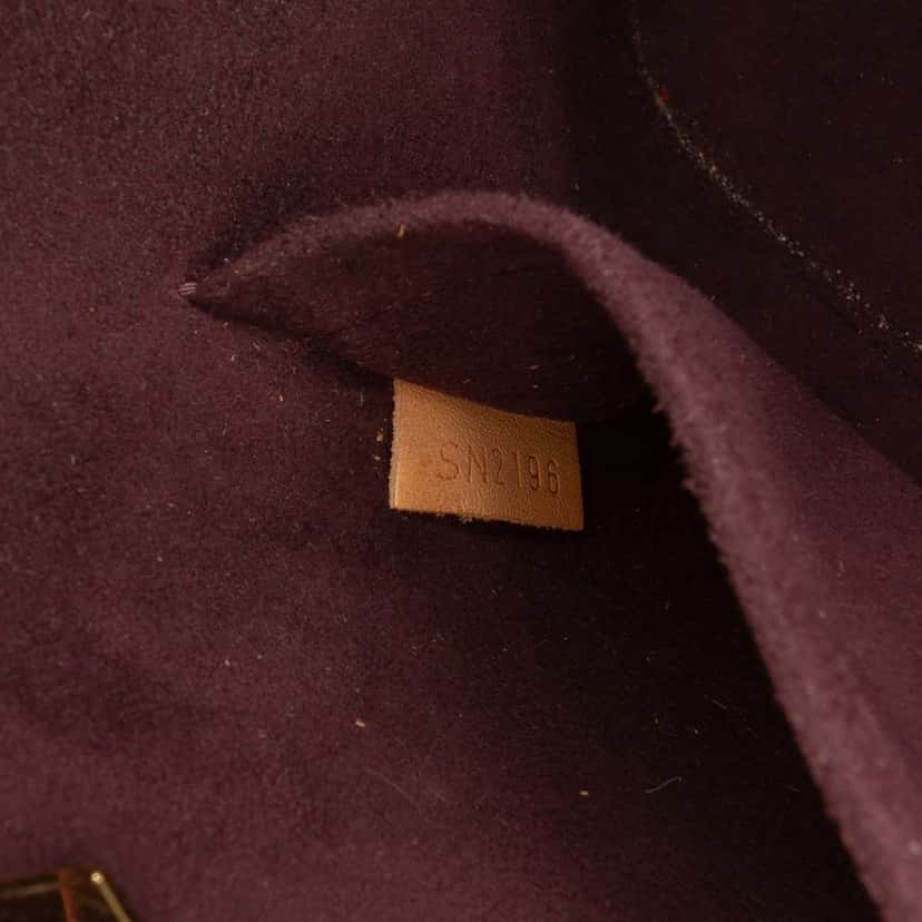 Louis Vuitton Monogram Vernis Flower Alma BB Purple Leather Good condition - Box View