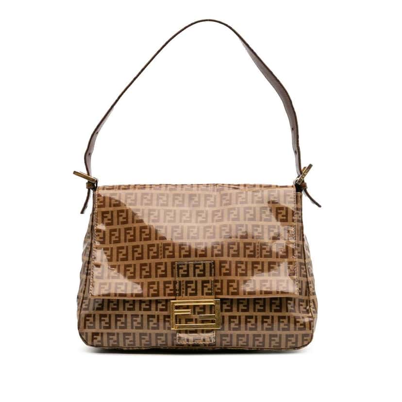Fendi Zucchino Crystal Mamma Forever Brown Canvas Good condition - Front View