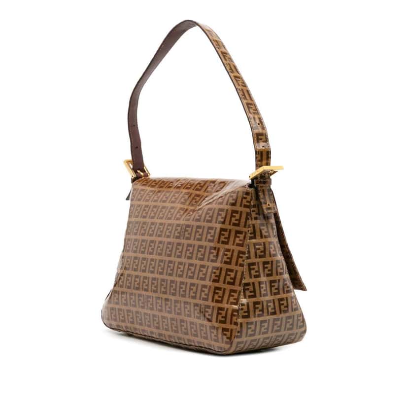 Fendi Zucchino Crystal Mamma Forever Brown Canvas Good condition - Back View
