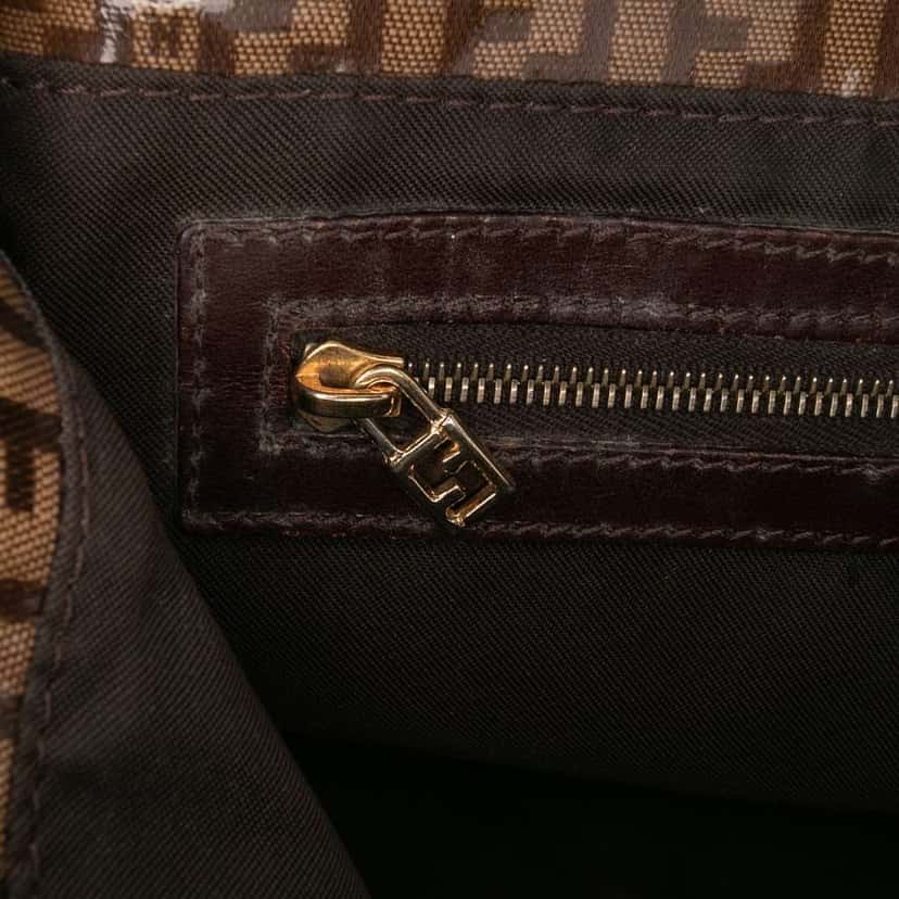 Fendi Zucchino Crystal Mamma Forever Brown Canvas Good condition - Box View