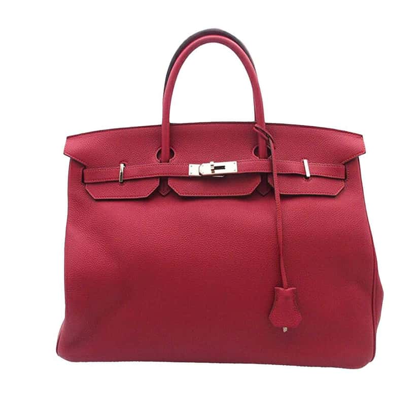 Hermès Togo Birkin Retourne 40 Red Leather Good condition - Front View