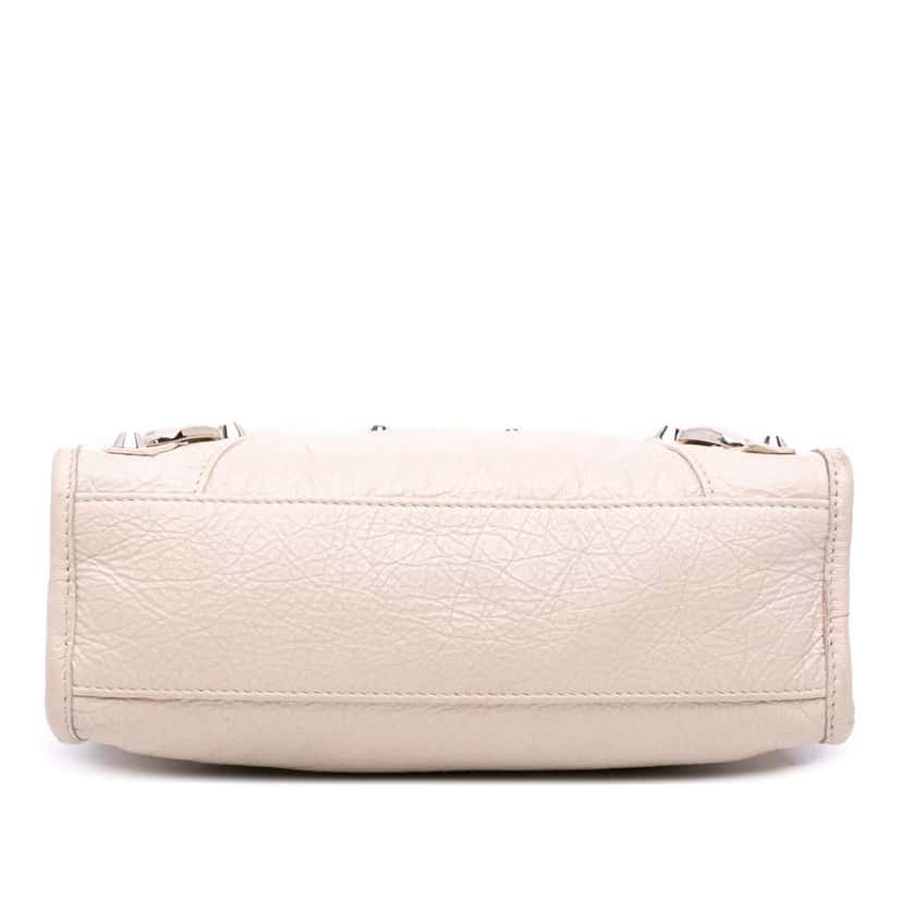 Balenciaga Mini Lambskin Motocross Classic City Satchel White Leather Good condition - Inside View
