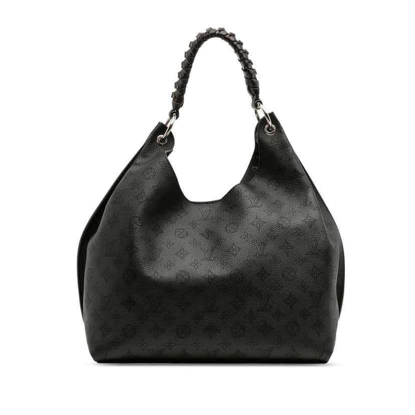 Louis Vuitton Monogram Mahina Carmel Black Leather Good condition - Front View