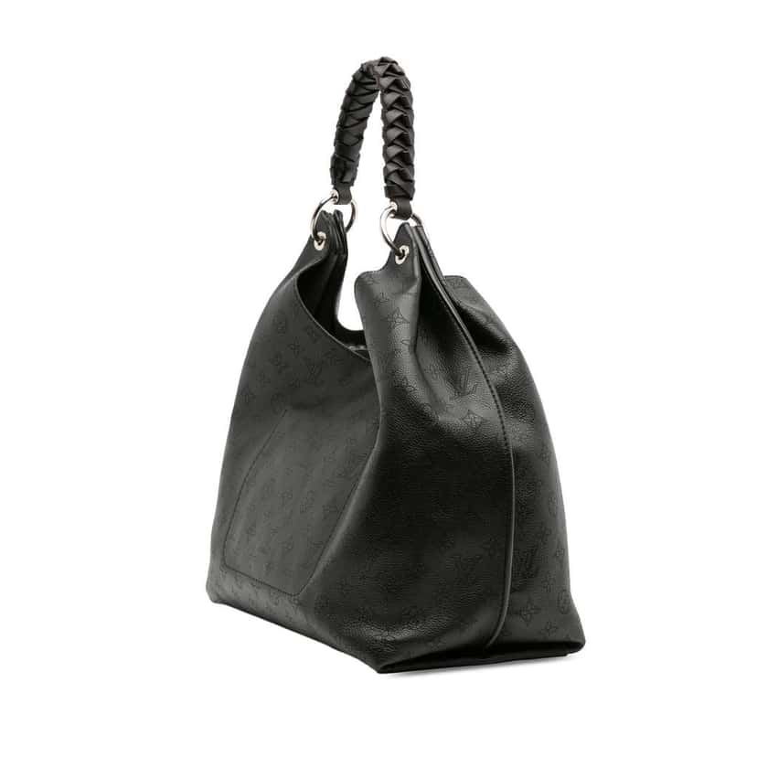 Louis Vuitton Monogram Mahina Carmel Black Leather Good condition - Back View