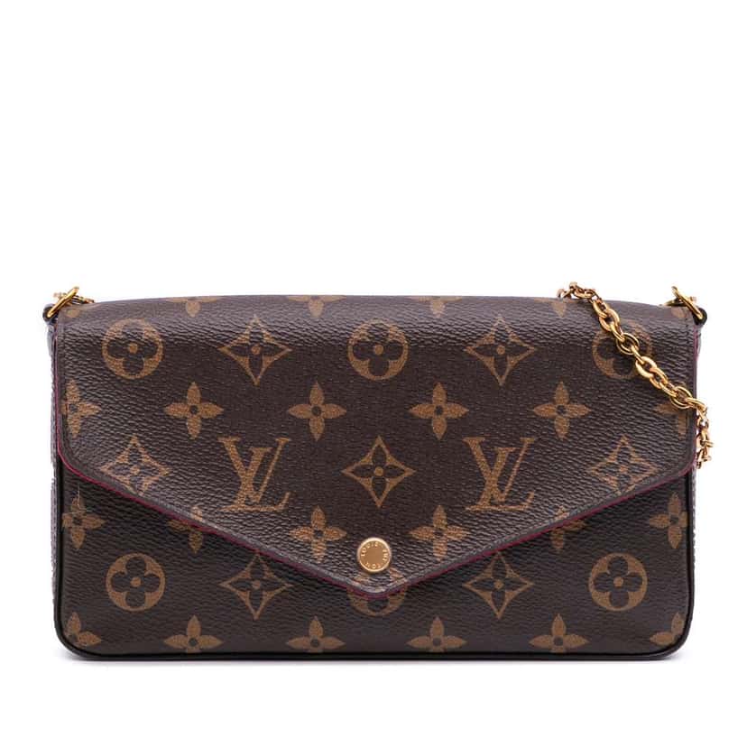 Louis Vuitton Monogram Pochette Felicie Brown Canvas Good condition - Front View